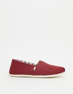 Классические эспадрильи винного цвета Toms-Красный
