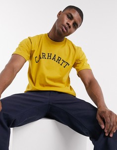 Желтая футболка с логотипом в университетском стиле Carhartt WIP-Желтый