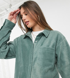 Флисовая oversized-куртка ASOS DESIGN Tall​​​​​​​-Зеленый
