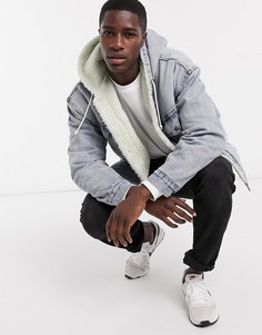 Светлая куртка с капюшоном и подкладкой из искусственной цигейки Levis-Синий Levis®