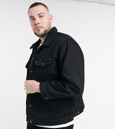 Черная джинсовая куртка Levis Big & Tall-Черный Levis®