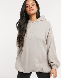 Коричневый худи-кокон в стиле oversize с боковыми карманами ASOS DESIGN