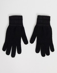 Черные перчатки с отделкой люрексом Levis-Черный Levis®
