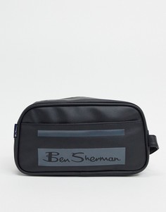 Черный/серый несессер в полоску Ben Sherman