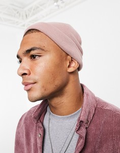Розовая шапка-бини ASOS DESIGN-Розовый