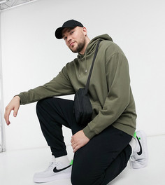 Свободный худи цвета хаки ASOS DESIGN Plus-Зеленый