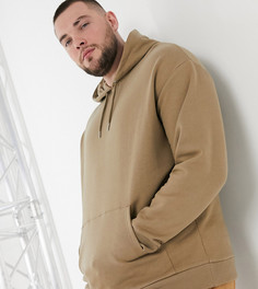 Oversize-худи бежевого цвета ASOS DESIGN Plus-Бежевый