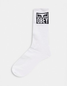 Белые носки с узором Obey-Белый