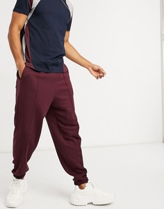 Бордовые oversized-джоггеры ASOS DESIGN-Красный