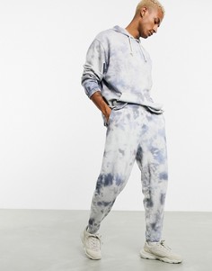 Джоггеры в стиле oversized от комплекта с принтом тай-дай ASOS DESIGN-Бежевый