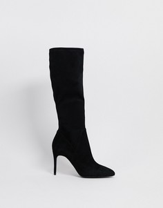 Черные сапоги до колен на каблуке-шпильке ALDO-Черный