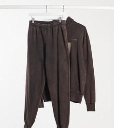 Коричневые мраморные oversized-джоггеры COLLUSION Unisex-Коричневый