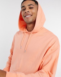 Oversized-худи оранжевого цвета ASOS DESIGN-Оранжевый