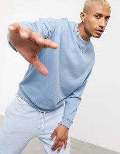 Синий oversize-свитшот ASOS DESIGN