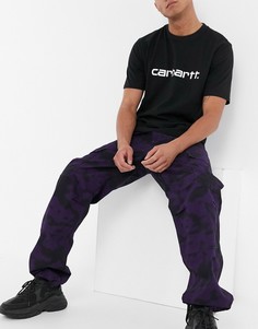 Брюки карго классического кроя с камуфляжным принтом Carhartt WIP-Фиолетовый