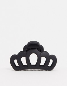 Черная заколка-краб для волос ASOS DESIGN-Черный