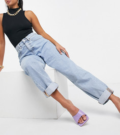 Светлые джинсы в винтажном стиле ASOS DESIGN Petite-Синий