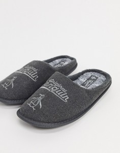 Серые слиперы с логотипом Original Penguin-Серый