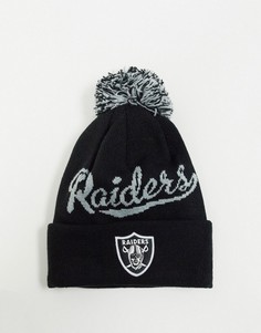 Шапка с помпоном New Era Raiders-Белый