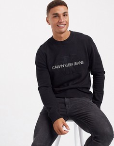 Джемпер с монограммой Calvin Klein Jeans-Черный