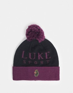 Жаккардовая шапка-бини Luke-Черный