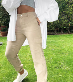 Светло-коричневые брюки карго Vila-Бежевый