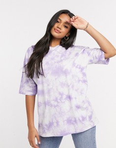 Лавандовая oversized-футболка с принтом тай-дай ASOS DESIGN-Мульти