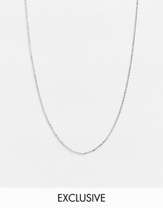 Длинная серебристая цепочка Reclaimed Vintage inspired-Серебряный