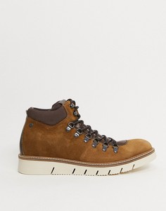 Светло-коричневые замшевые походные ботинки на контрастной подошве Jack & Jones premium-Светло-коричневый