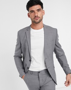 Светло-серый приталенный пиджак Jack & Jones Premium