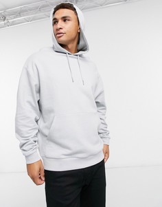 Oversize-худи серого цвета ASOS DESIGN-Серый