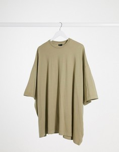 Футболка в стиле oversized цвета хаки ASOS DESIGN-Зеленый