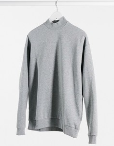 Свитшот в стиле oversized серого цвета ASOS DESIGN-Серый