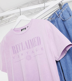 Лавандовая футболка с логотипом Reclaimed Vintage-Фиолетовый