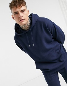Темно-синий oversize-худи ASOS DESIGN