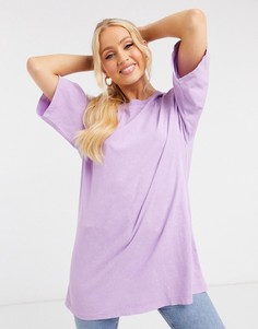 Выбеленная фиолетовая свободная футболка ASOS DESIGN-Фиолетовый