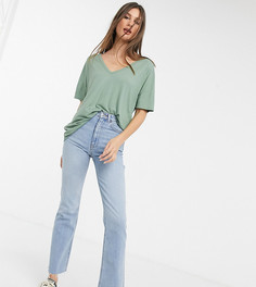 Шалфейно-зеленый oversized-топ с V-образным вырезом ASOS DESIGN Tall
