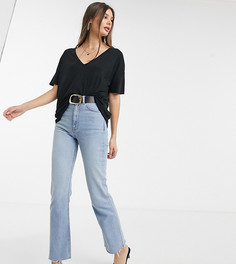 Черный oversized-топ с V-образным вырезом ASOS DESIGN Tall