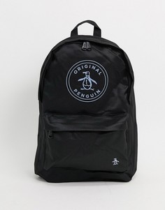 Original Penguins seine backpack in black and cool blue-Черный