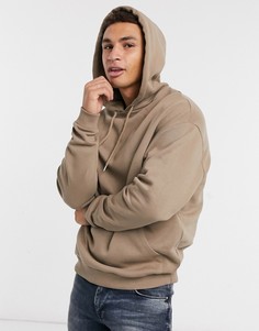 Oversize-худи коричневого цвета ASOS DESIGN-Коричневый