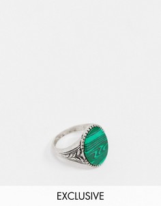 Кольцо с малахитом Reclaimed Vintage-Зеленый