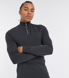 Черный свитшот из органического хлопка ASOS DESIGN Tall