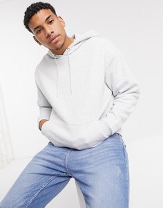 Белый меланжевый oversize-худи ASOS DESIGN