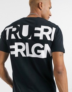 Черная футболка с принтом на спине True Religion-Черный