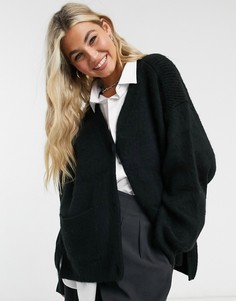 Черный кардиган в стиле oversized Topshop