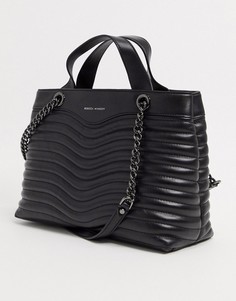 Черная стеганая кожаная сумка сэтчел Rebecca Minkoff-Черный