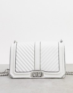 Белая стеганая кожаная сумка через плечо Rebecca Minkoff-Белый