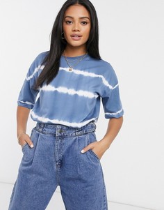 Синяя футболка в стиле oversized с принтом тай-дай ASOS DESIGN-Синий