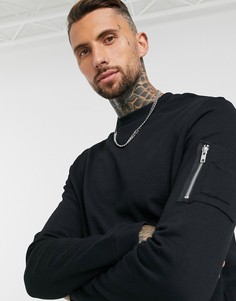 Черный свитшот из органического хлопка ASOS DESIGN