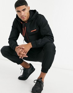Черный спортивный костюм с контрастным логотипом Armani EA7 Ventus7